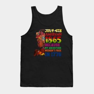 Black History Juneteenth 1865 African American Pride Melanin Tank Top